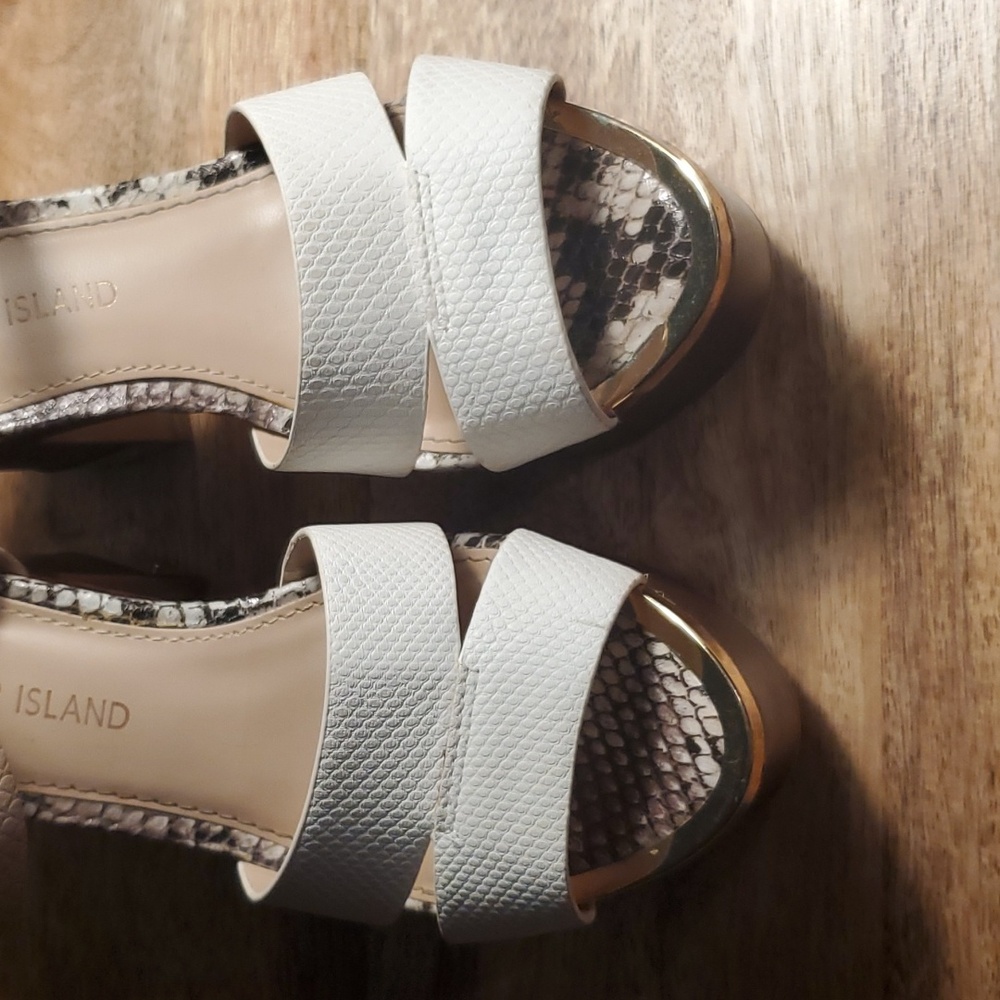 Platform Python And Gold Plate Open Toe Clog - image 4